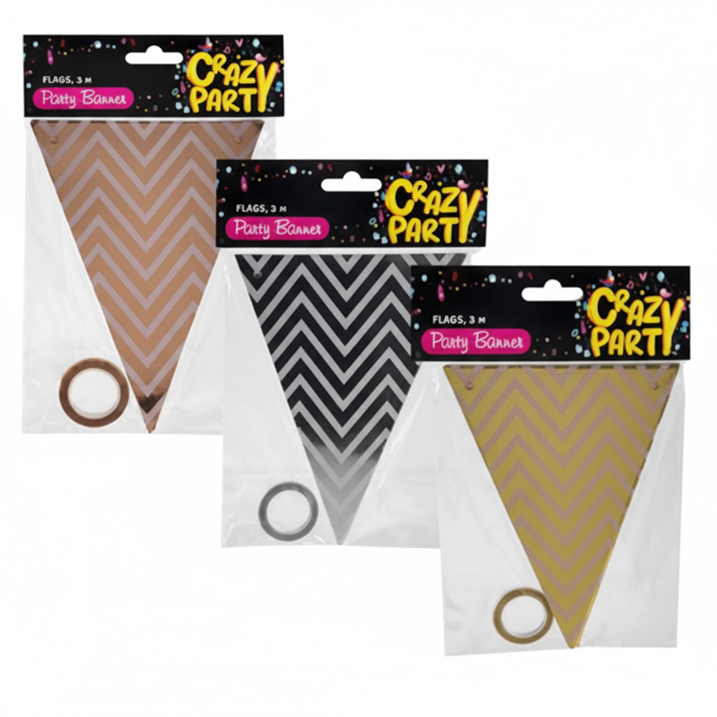Party Banner Flags Assorted