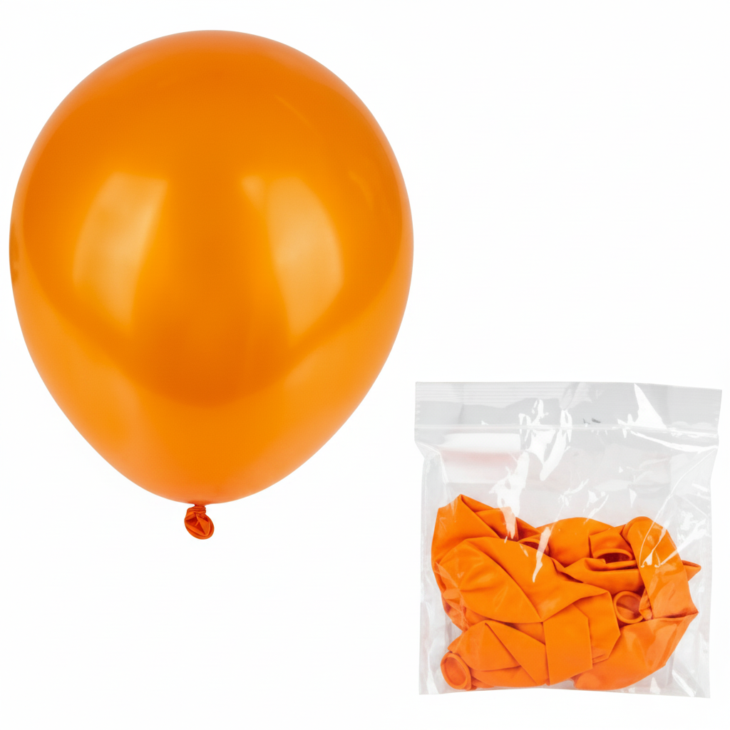 Orange Balloons suitable for Helium (12 Pieces)