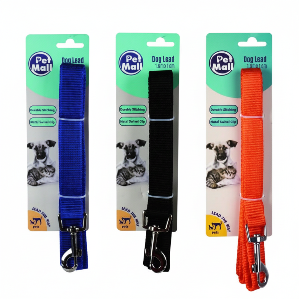 Nylon Dog Lead in Assorted Colours (180 cm)