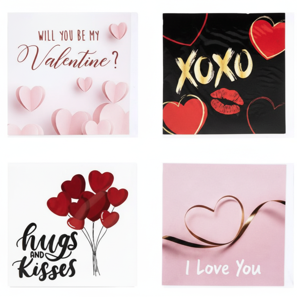 Card & Envelope Mini Valentines 7x7 cm