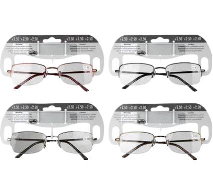 Reading Glasses Metal - Assorted Strength 2.5