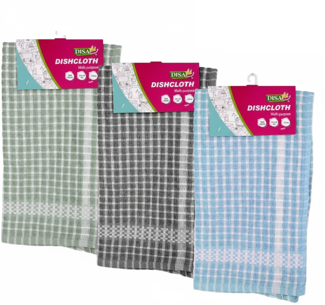 Dish Cloth - Cotton Terry Check - 45 x 70 cm - Various Colors