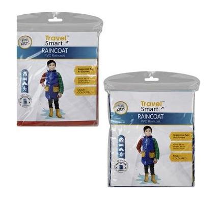 Raincoat for Kids - PVC - Size 8 to 10 - Multi Color