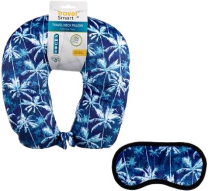 Travel Neck Pillow - Includes Eye Mask