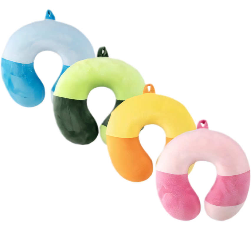 Memory Foam Travel Neck Pillow in Various Colours (28 x 29 cm)