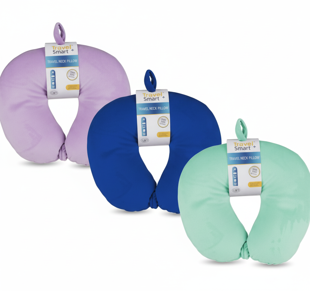 Neck Pillow with Snap Fastener - Various Colours