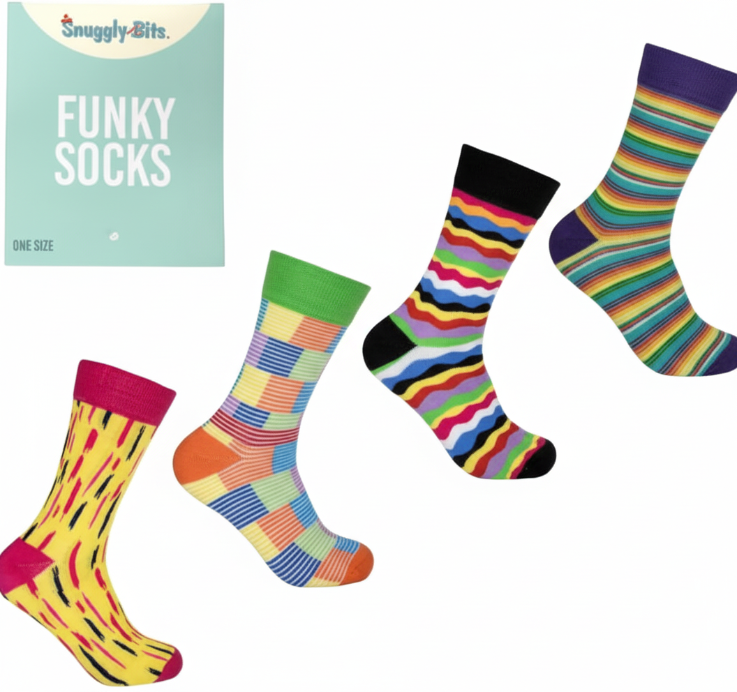 Unisex Socks with Stripe Designs - Pack of 4