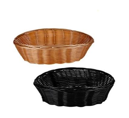 Woven Plastic Basket - 23 x 15 x 6 cm