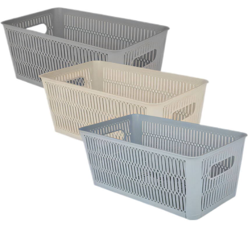 Basket Plastic Stackable 3,8l 29x16x15cm - Various Colors