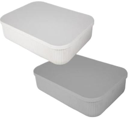 Storage Box with Shell Design and Lid - 3.2 L