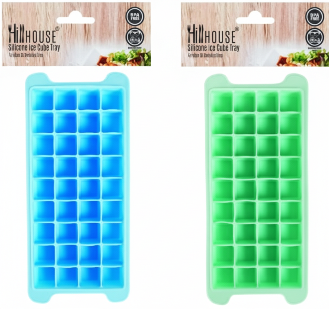 Ice Cube Tray - 36 Cubes - Silicone - Various Colors