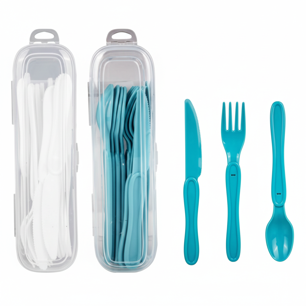 Plastic Cutlery 12pce 4 Knives 4 Forks & 4 Spoons