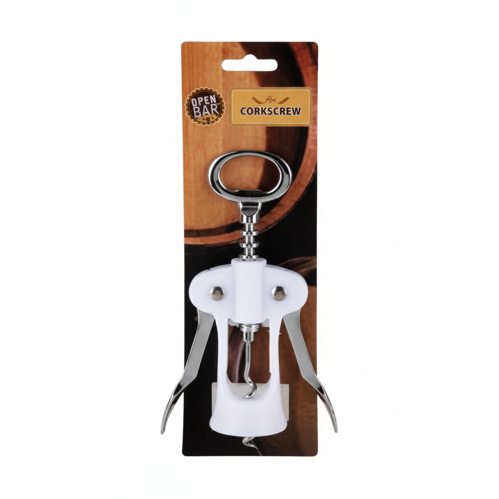 Open Bar Classic Lever White Corkscrews