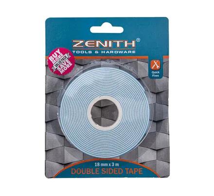 Zenith Double Sided Tape - 18 mm x 3 m