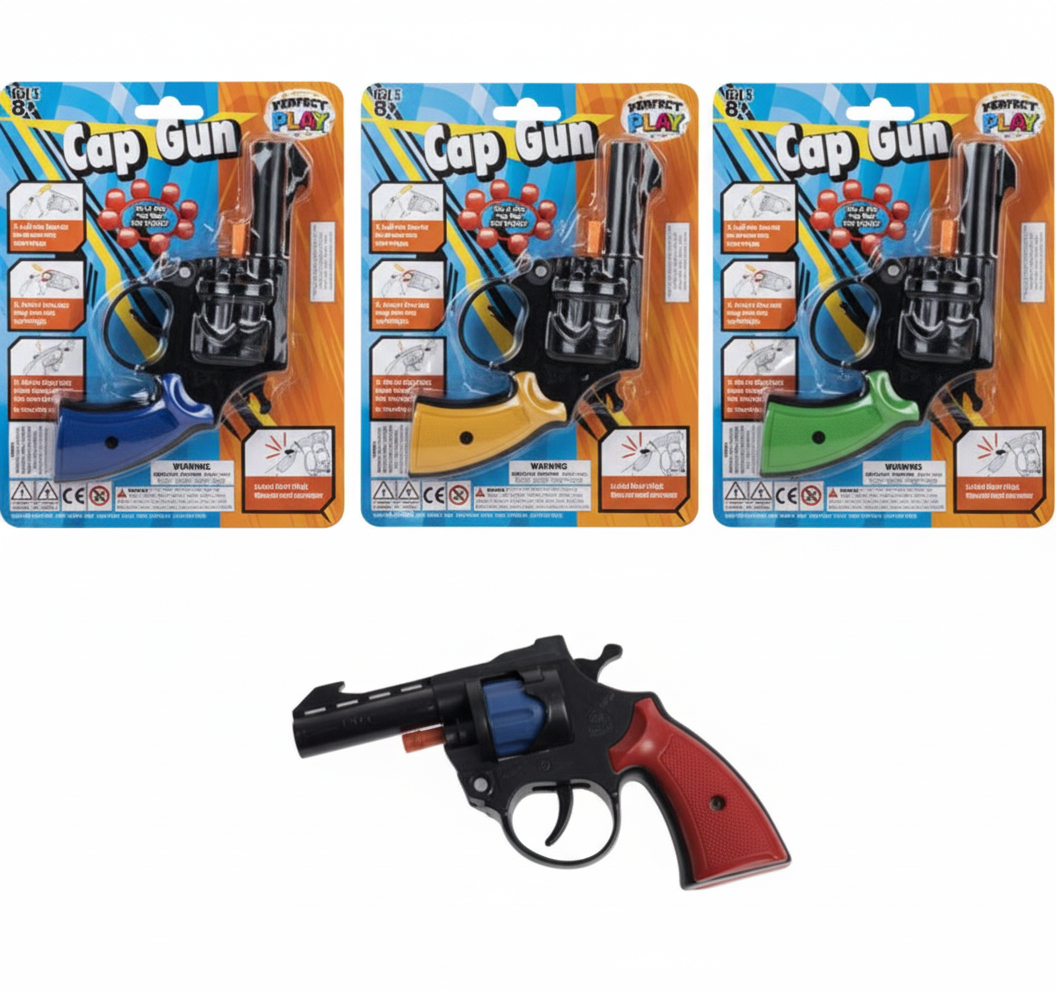 Toy Cap Gun, an 8-Shot Super Gun, in Various Colours