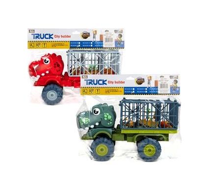 Vehicle Playset Dinosaur Cage with Animals - 36cm