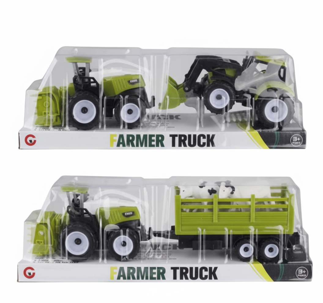 Friction Vehicle Farm Tractor with Assorted Designs (34 cm)