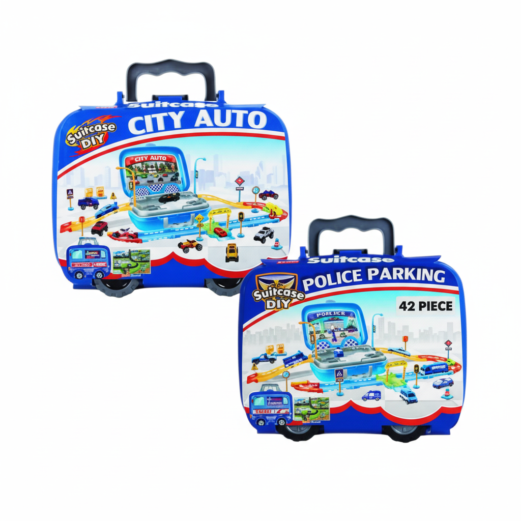 Boys Parking Storage City Playset with Assorted Designs (44 Pieces)