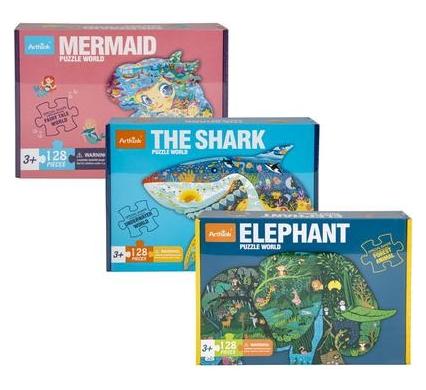 Jigsaw Puzzle - Animal Shaped - 128 Pieces