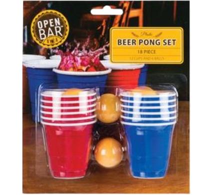 Drinking Game Mini Beer Pong - 18 Pieces