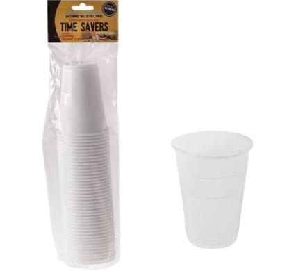 Disposable Foam Picnic Cups - Pack of 40 - 250 ml