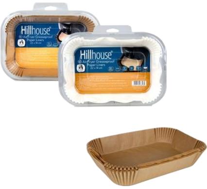 Air Fryer Liners - 50 Pieces - 22x14x4 cm - Rectangular
