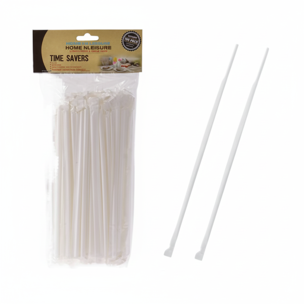 Flexible Drinking Straws with Paper Wrapped (Pack of 100)
