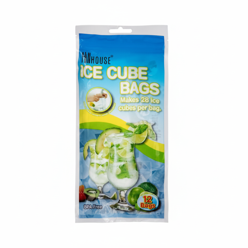 Ice Cube Bags - 12 Bags - Each Bag Makes 28 Cubes