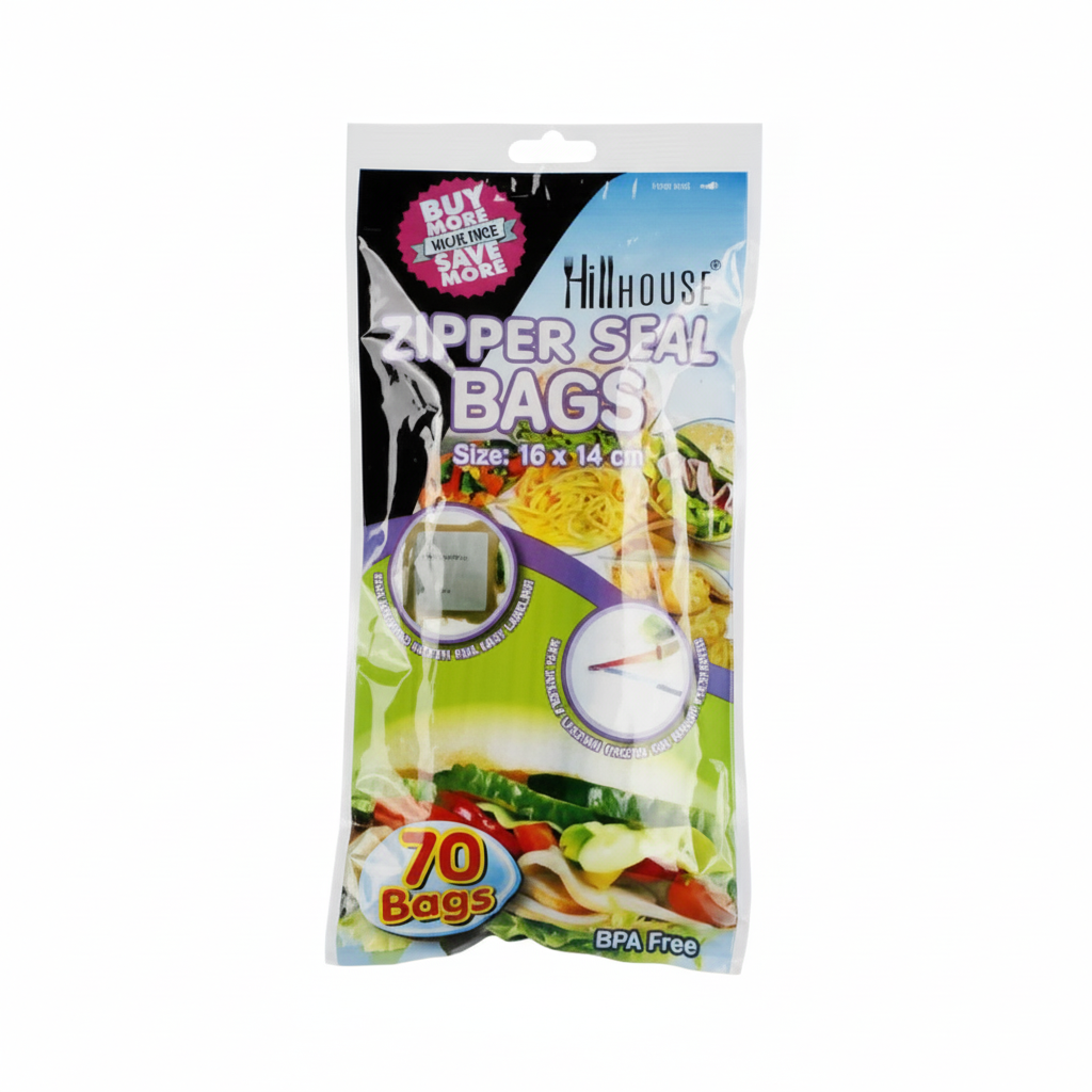 Disposable Bag Zipper Seal - 70 Pieces - 16 x 14 cm
