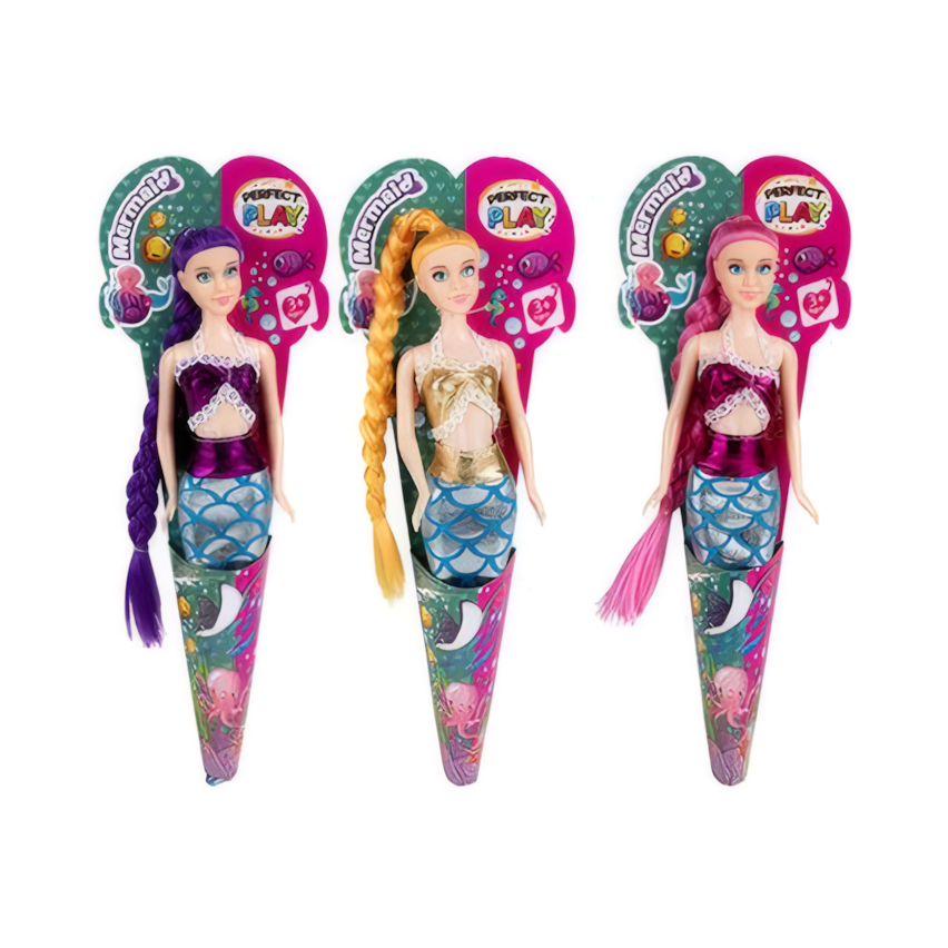 Fashion Doll Mermaid with Removable Tail - Various Colors