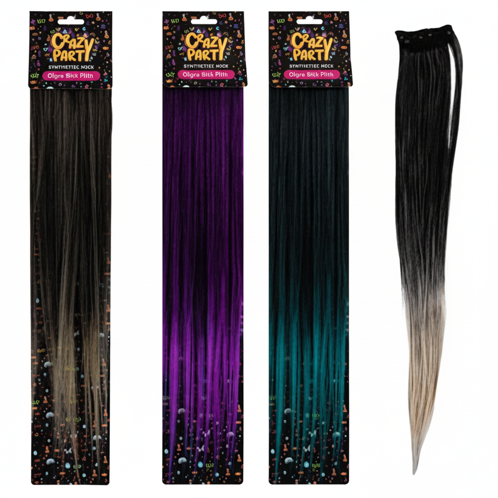 Dress Up Fun Colour Hair Piece - Various Colours