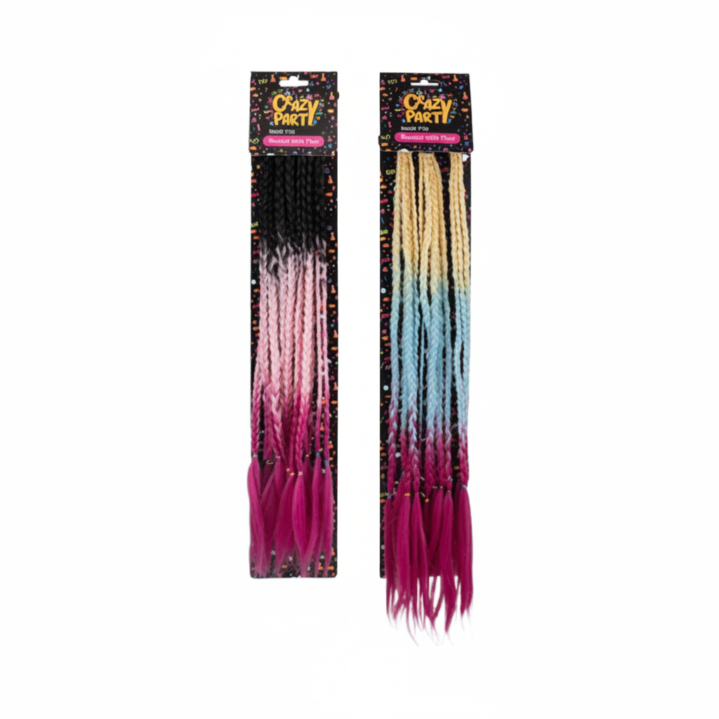 Braided Hair Piece for Dress Up Fun (Hair Accessory, Various Colours)