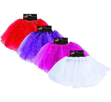 Sparkle Dress Up Tutu - Ages 3 to 6 Years - Various Colors