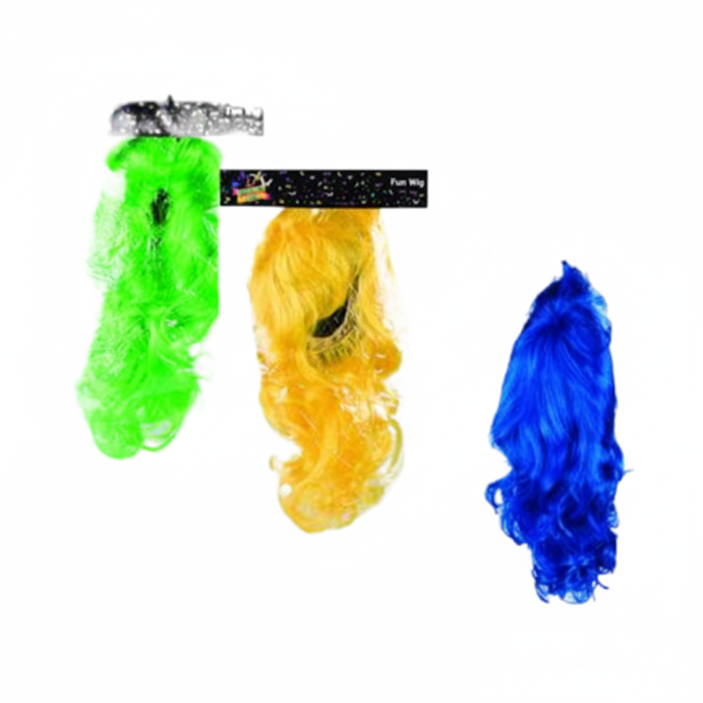 Neon Colours Dress Up Wigs (Long) - Various