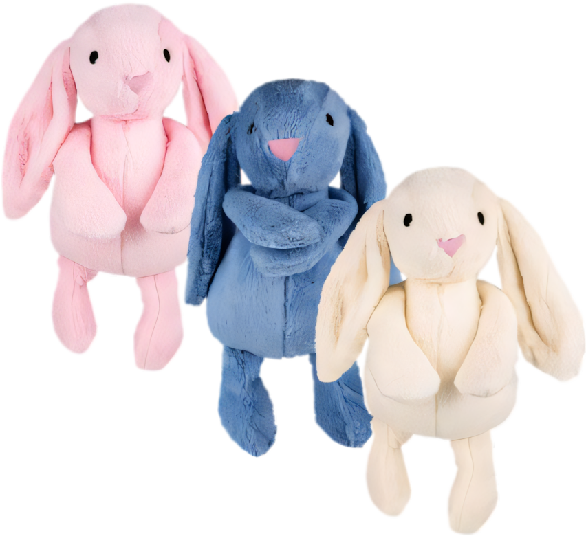 Pink Plush Bunny with Flappy Ears (44 cm) - Various Colours