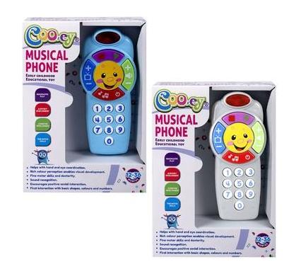 Baby Toy Educational Musical Phone - Battery Operated - 15 cm - Assorted