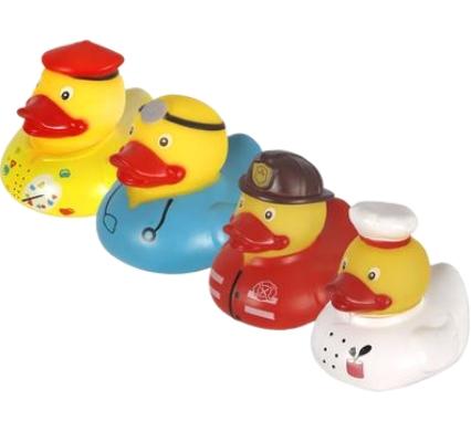 Baby Vinyl Themed Duck - 7.7 cm - Assorted