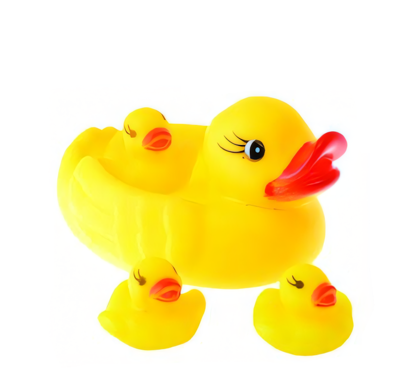 Vinyl Bath Toy Duck (Set of 4)