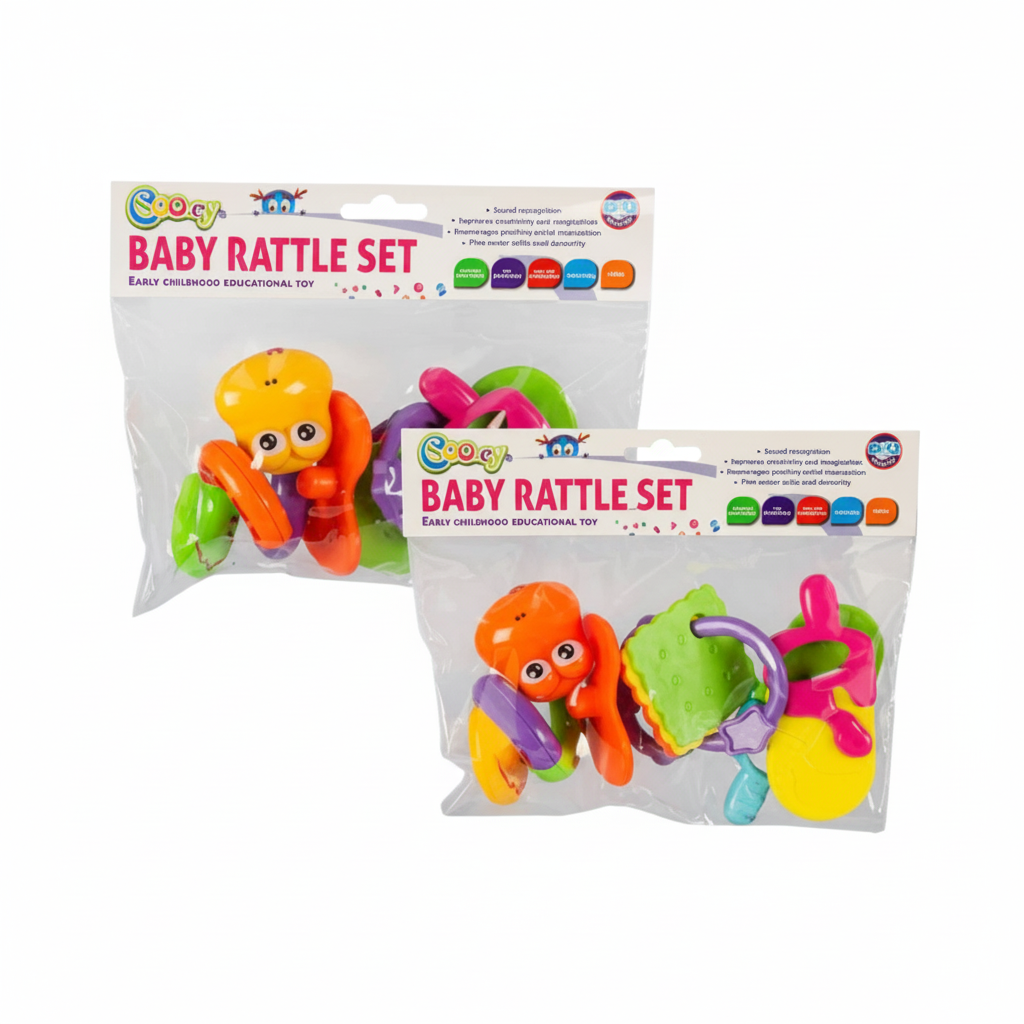 Baby Rattle Teether Set - 5 Pieces