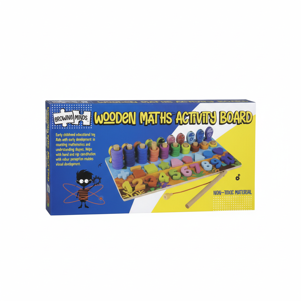 Educational Wooden 4-In-One Maths Activity Board