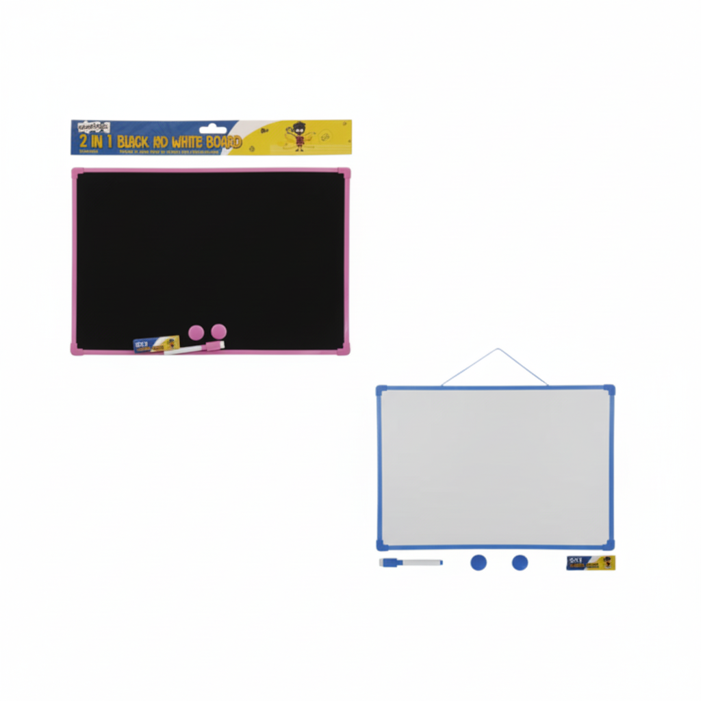Educational Board with Dry Wipe, Chalk and Marker Compatible (35 x 50 cm) - Various Colours