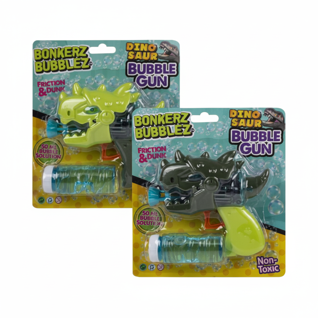 Bubble Novelty Dinosaur Gun - Toy - Various Colors