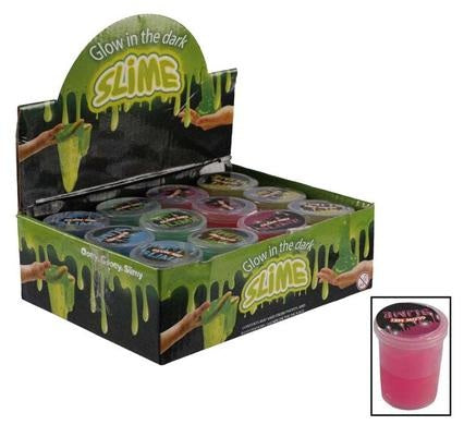 Novelty Slime Glow in the Dark - 4 cm Tub - Box of 12