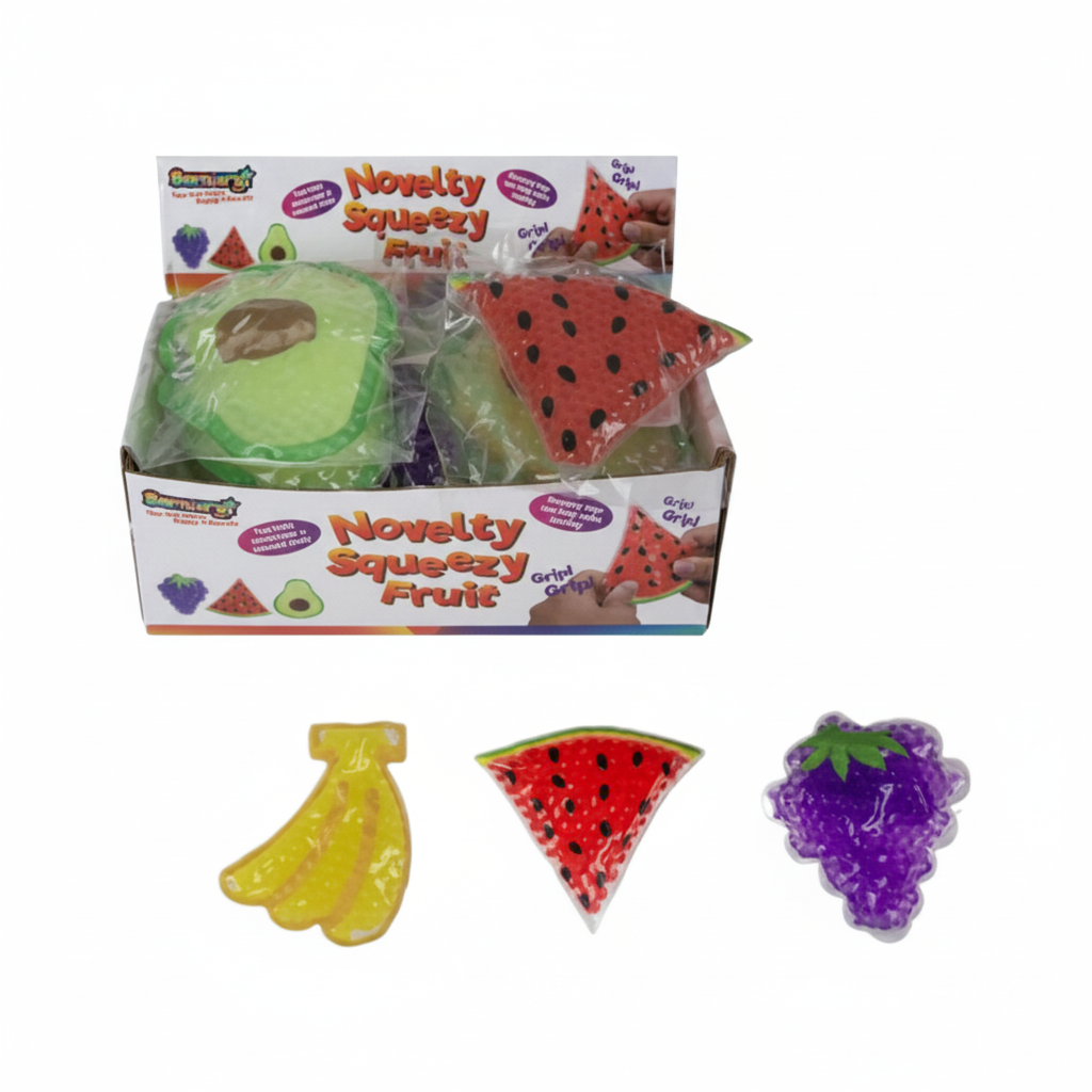 Novelty Squeezy Fruit with Assorted Designs (8-10 cm)
