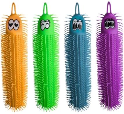 Novelty Prickly Puffer Worm - Bright - 39 cm