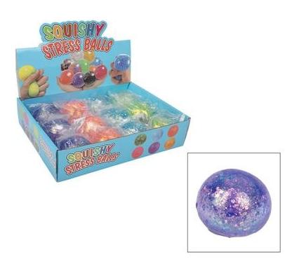 Novelty Ball Stress Toy with Glitter - 6 cm
