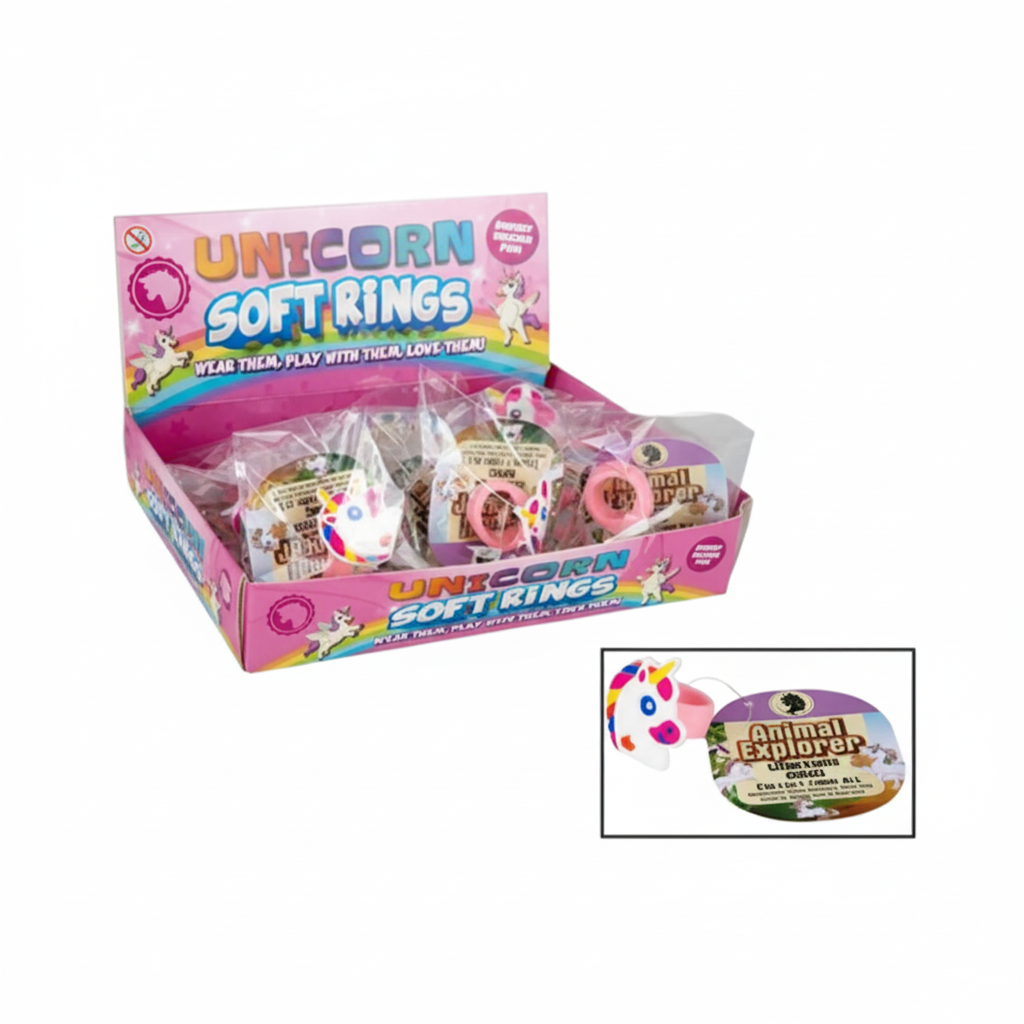 Soft Unicorn Animals Ring (3 cm) - Various Colours