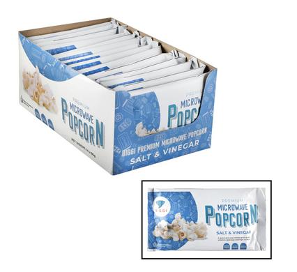 Sweet Snack Popcorn - Salt and Vinegar - 100g - Box of 14