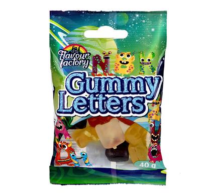 Sweet Gummy Flavour Factory Alphabets - Bulk Pack of 12 - 40g Each