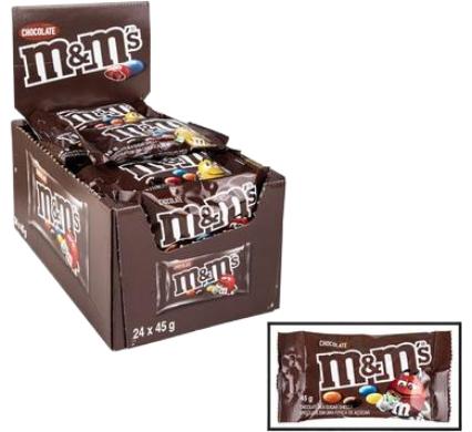 Sweet Milk Chocolate M&M - 45g - 24 Pack